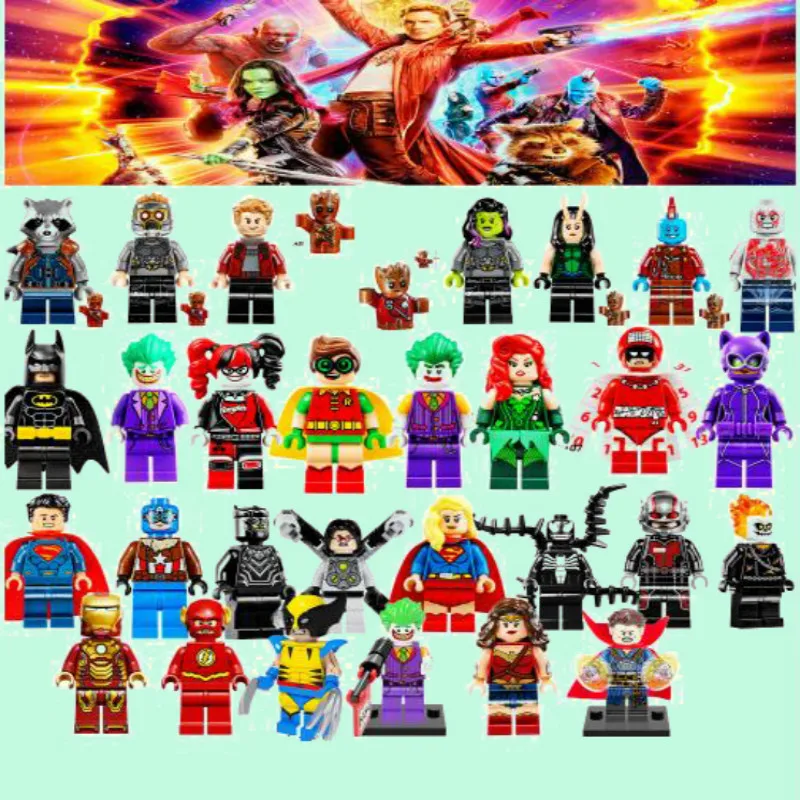 Buliding Блок Игрушечные лошадки классический 100 + Super Heroes одной продажи стражи