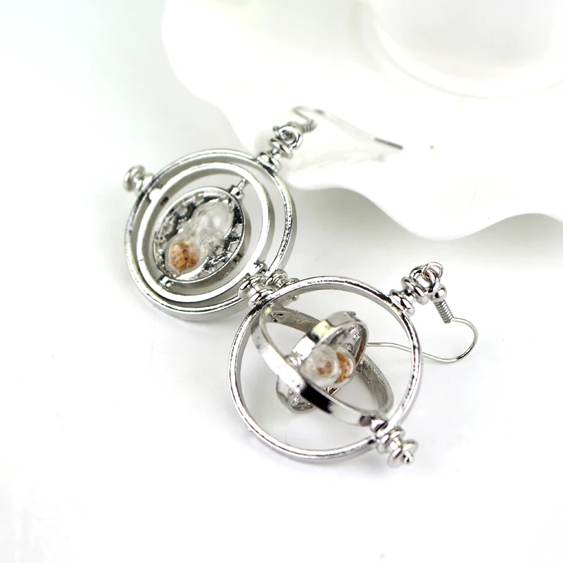Movie Jewery Time Turner Earring Vintage Fashion Rotating Hourglass Drop Earrings For Women Charms Long Earrings Drop Earing