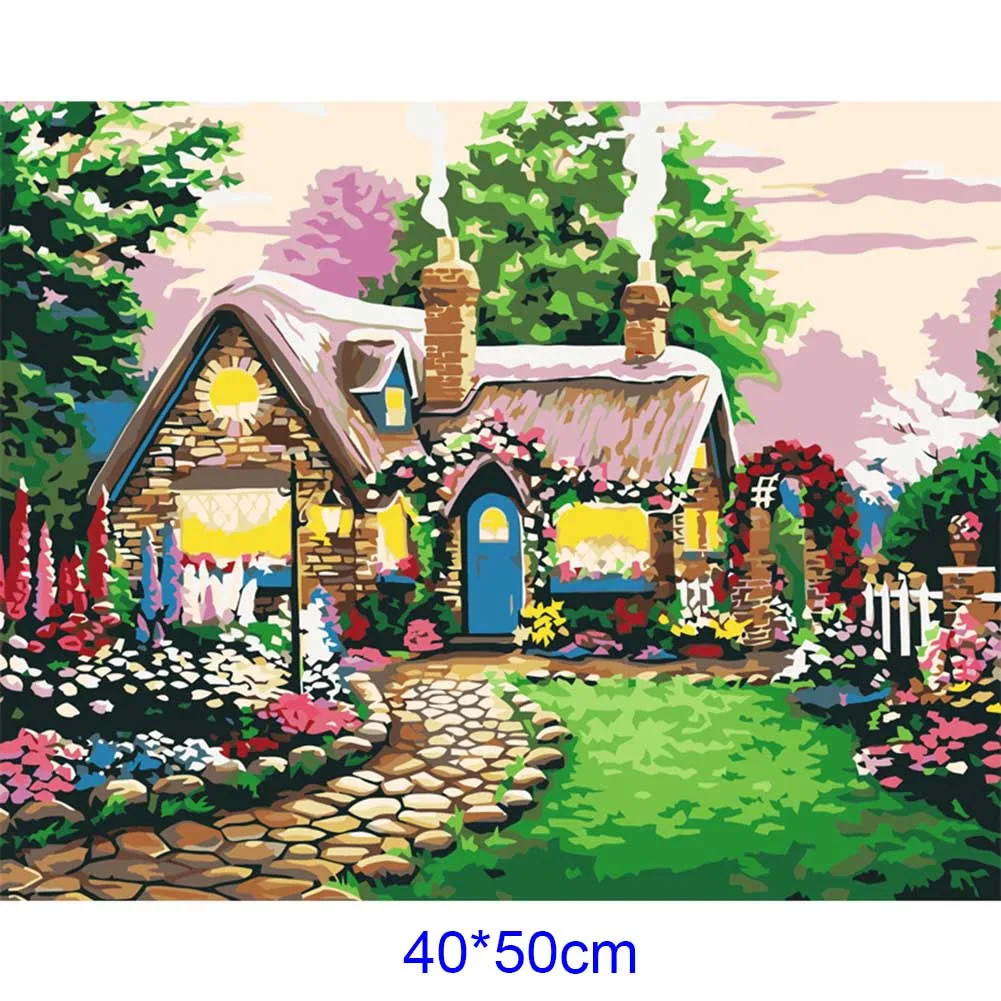 

Landscape Hand Painted 40*50cm Frameless Oil Painting By Numbers Canvas Drawing DIY Home Decoration Wall Art Picture 8