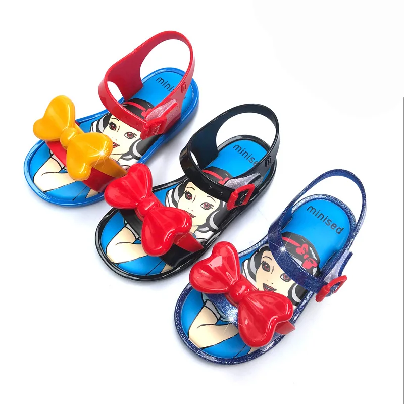 2019 Микки и Минни Маус детская мягкая обувь супер милые пластиковые сандалии для девочек туфли принцессы детские Нескользящие пляжные