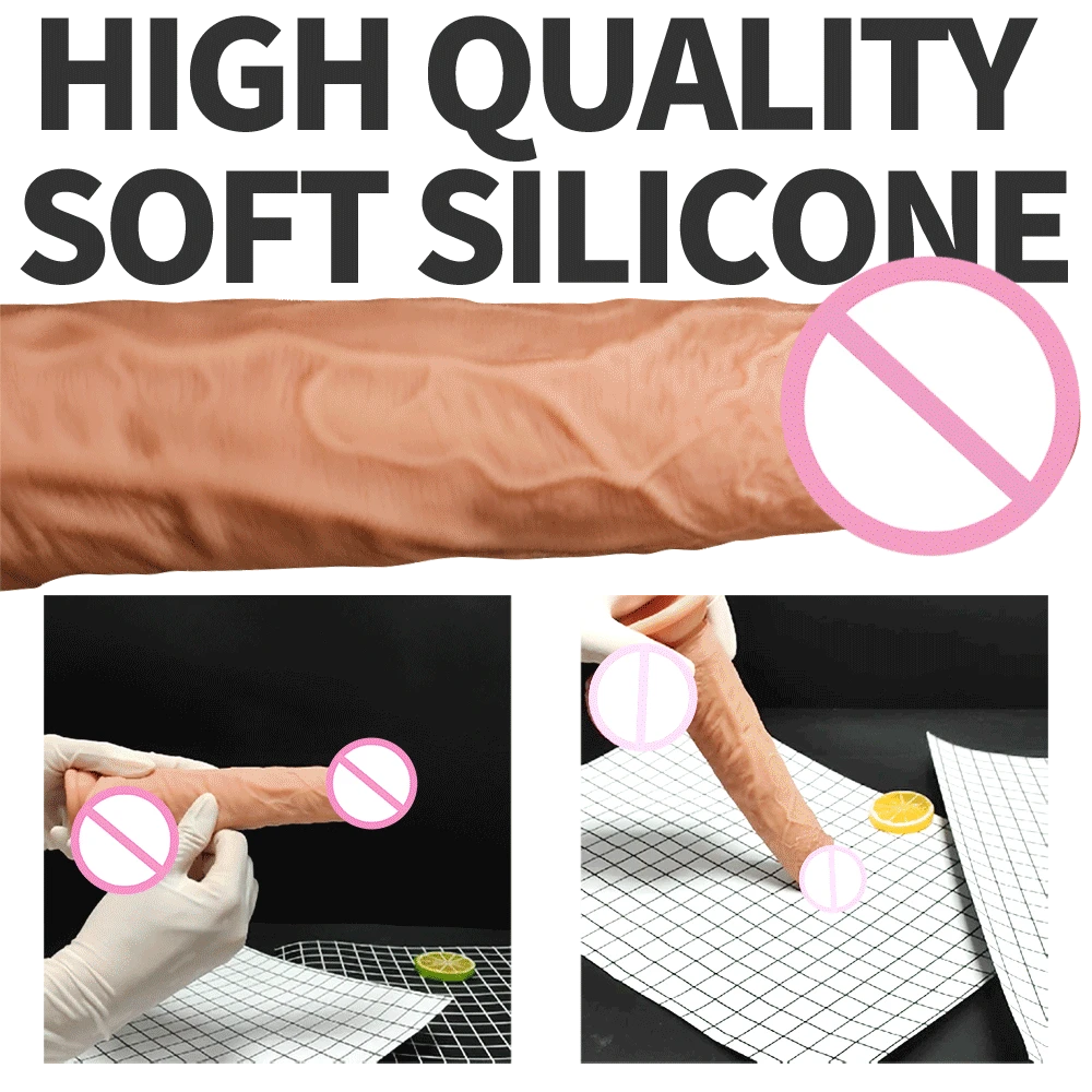 Realistic Dildo Automatic G Spot Vibrator With Suction Cup For Women Hands-Free Sex Fun, Heating Silicone Swing Expansion 2