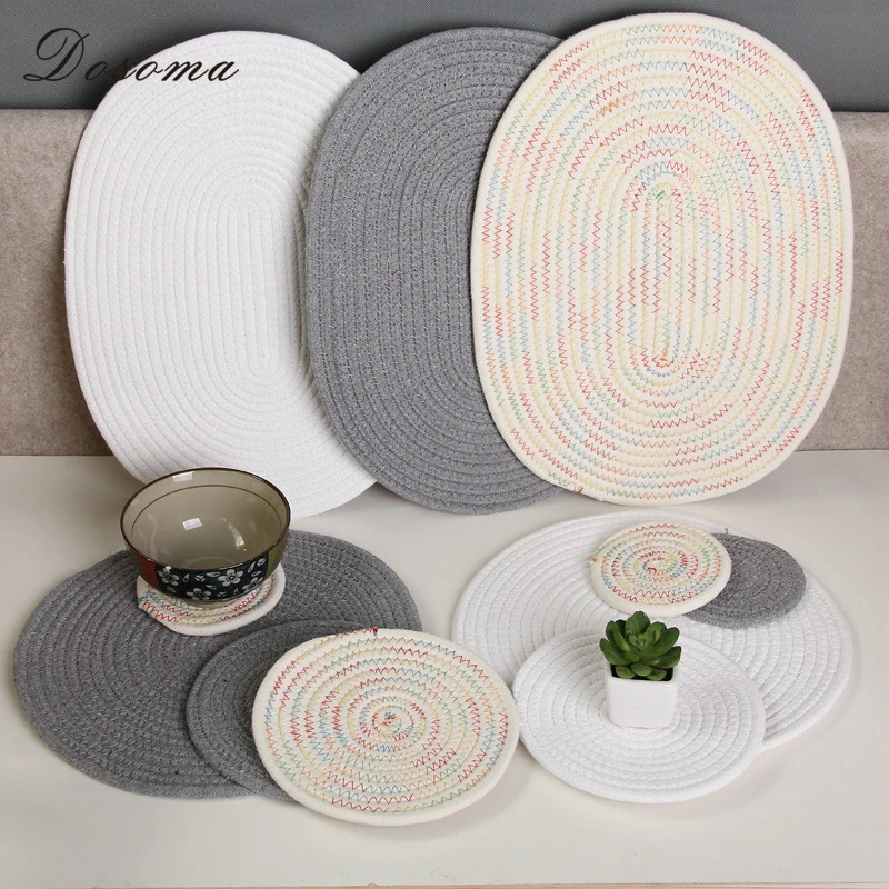 Modern Cotton Dining Table Mat Stand Under The Hot Hand Made Kitchen