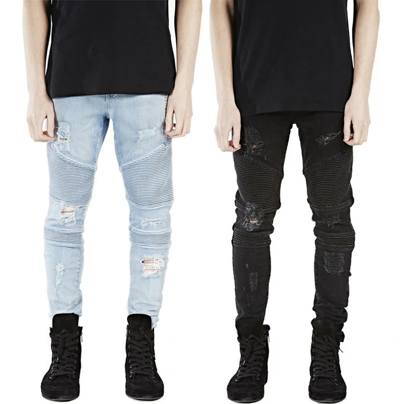 elastic jeans for men