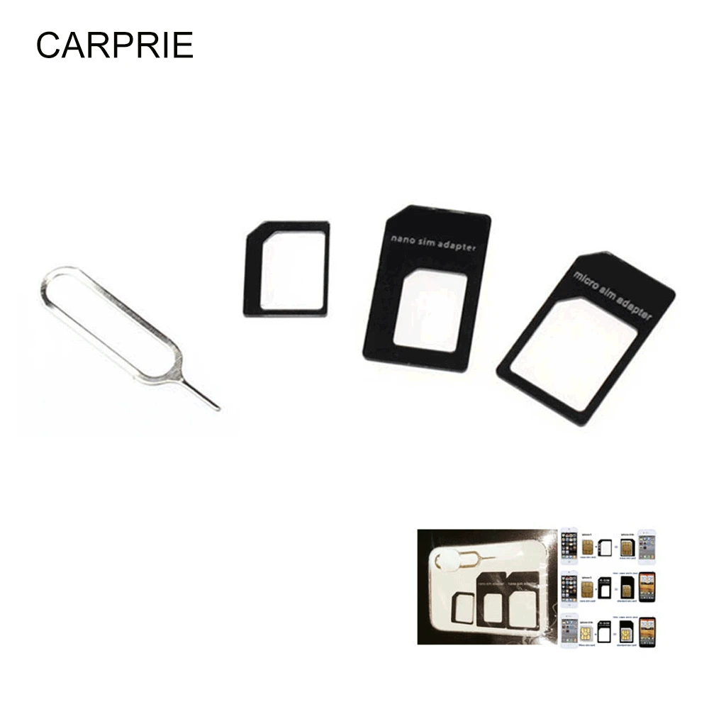 

New Convert Nano SIM Card Adapter For iPhone 5 nano sim adapter set SIM Card Full sim card adapter for phone Droshipping