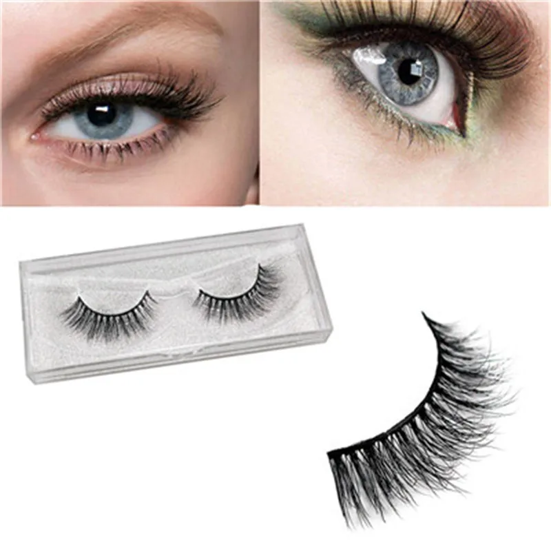 1 Pair 3D Natural Thick False Fake Eyelashes Soft Natural Thick Makeup