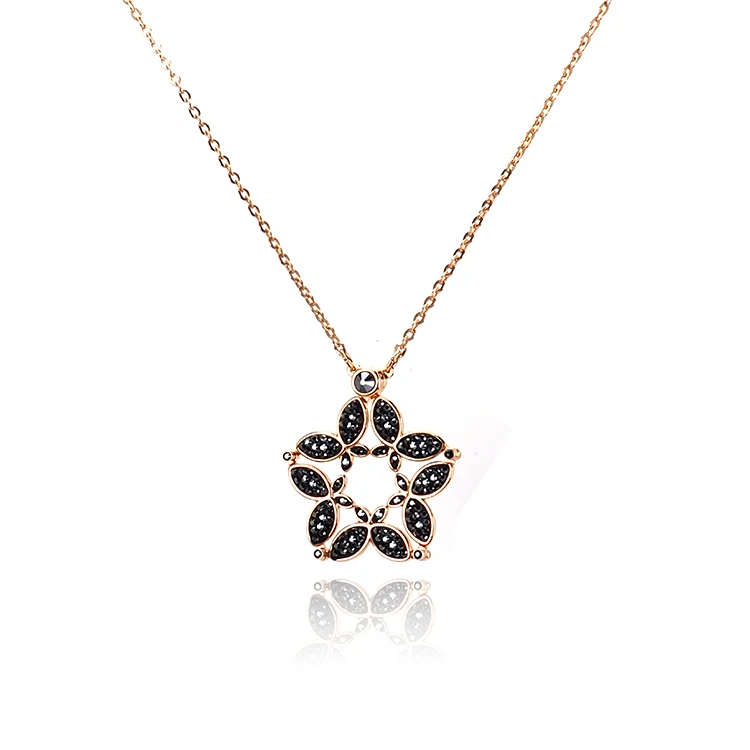 

High quality SWA Crystal Pearl Star Pendant necklace. Woman's original design of Star Necklace and elves