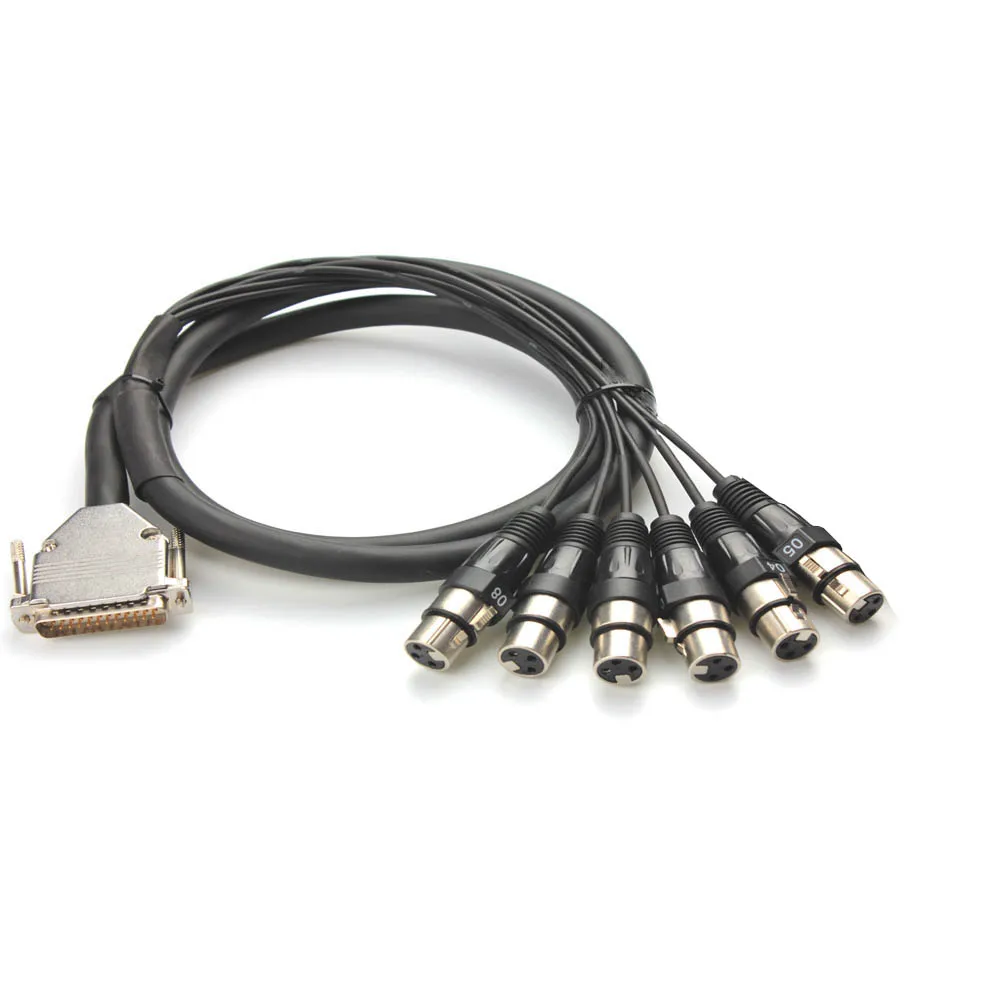 DB25 до 6 каналов XLR папа 5 футов D-Sub гибкий кабель Соединительный отсек модульный
