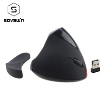 Sovawin 2,4g беспроводная Вертикальная мышь эргономичная Оптическая 1200 dpi 5D с силикагелем подставка для запястья коврик для мыши для компьютера ПК ноутбука