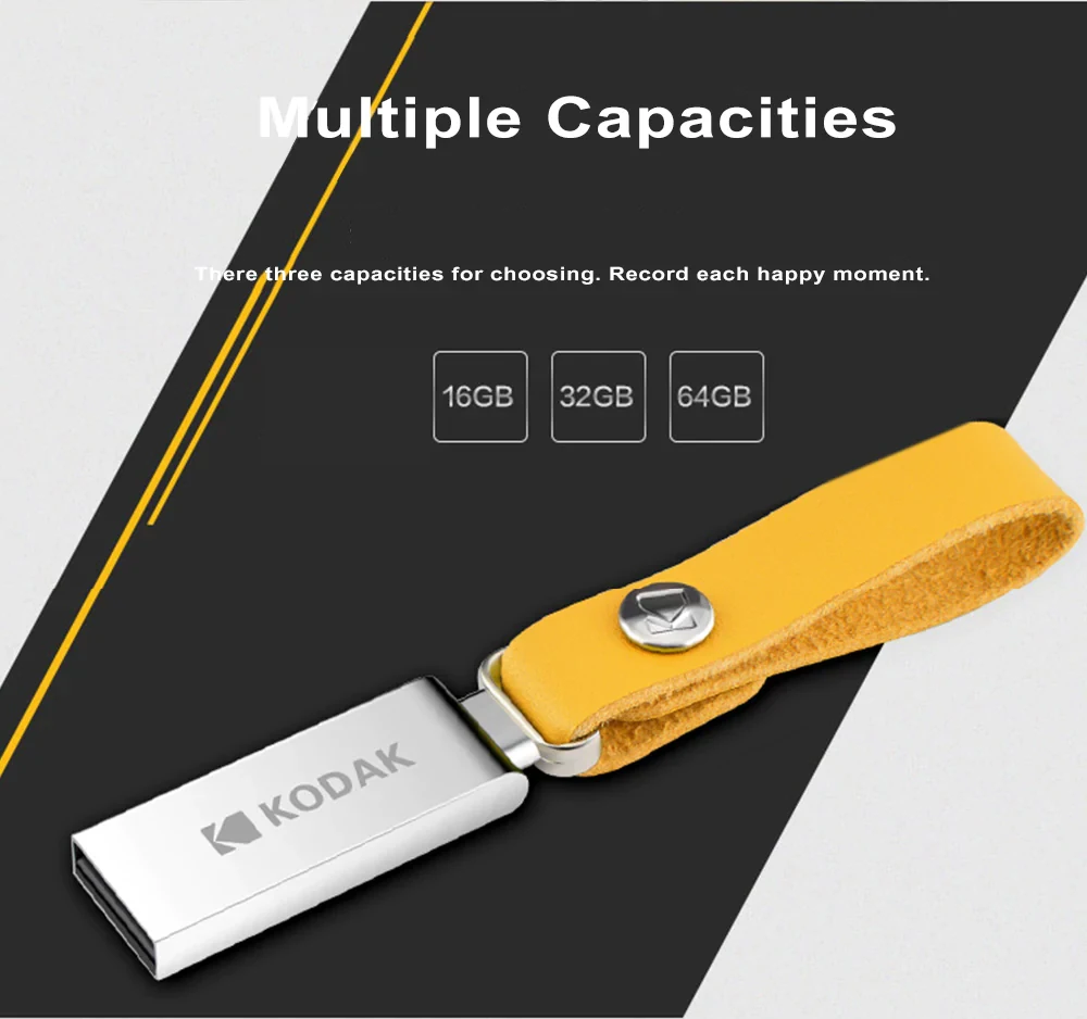 Kodak флеш-накопитель USB 2,0 металлический флеш-накопитель K122 флеш-карта памяти 16 Гб флеш-накопитель 32 Гб U диск 64 ГБ флеш-накопитель