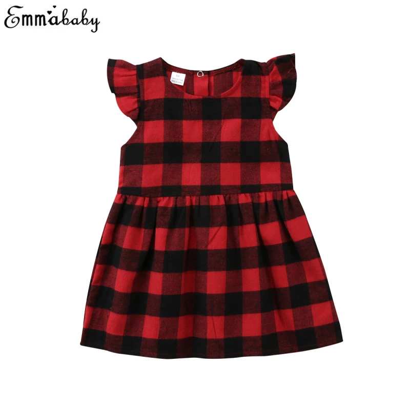 red plaid baby dress