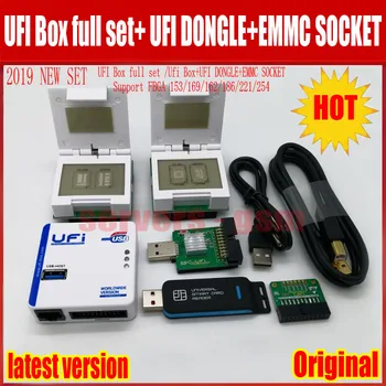

New 2020 original UFI Box full set /Ufi Box+UFI DONGLE+EMMC SOCKET Support FBGA 153/169/162/186/221/254 ful EMMC Service Tool