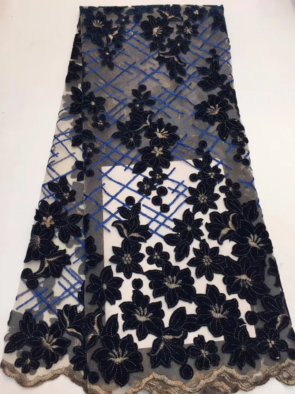 

2019 African Lace Fabric Embroidered Nigerian Laces Fabric Bridal High Quality French Tulle Lace Fabric For Women Dress