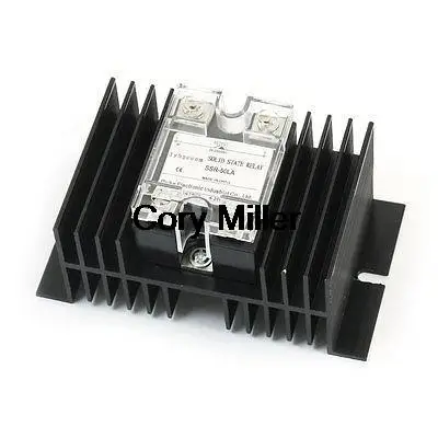 

4-20mA to AC28-280V 50A Current Control One Phase Solid State Relay w Heat Sink