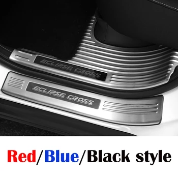 

For Mitsubishi Eclipse Cross 2018 Stainless Steel Black/Blue/Red Door Sill Scuff Plate panel Cover Trim Car styling accessories