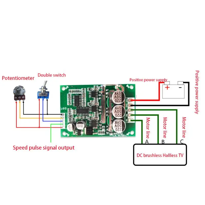 

2019 NEW Brushless Motor PWM Control Controller Balanced BLDC Driver Board DC 12V-36 500W
