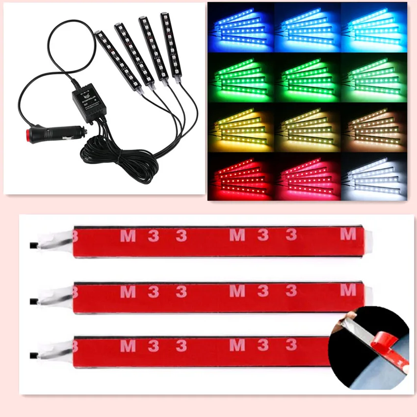 Car Led Strip Lights Auto Rgb Atmosphere Lamp For Mercedes