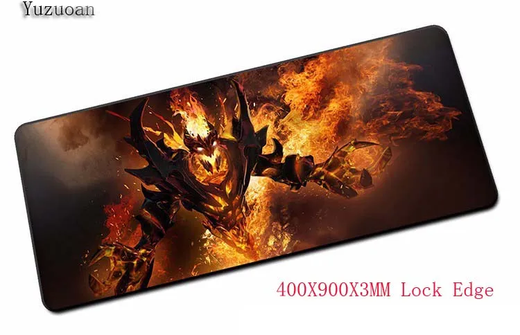 Игровой большой коврик для мыши Yuzuoan 400*900*3 мм DOTA 2 из натуральной резины игровой