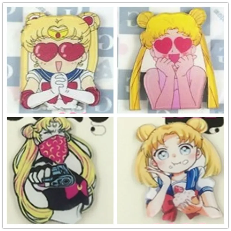 

1 PCS Kawaii Cartoon Pretty Soldier Sailor Moon Acrylic Brooch Badges Pin Backpack Clothes Decoration Brooches For Women Clothes