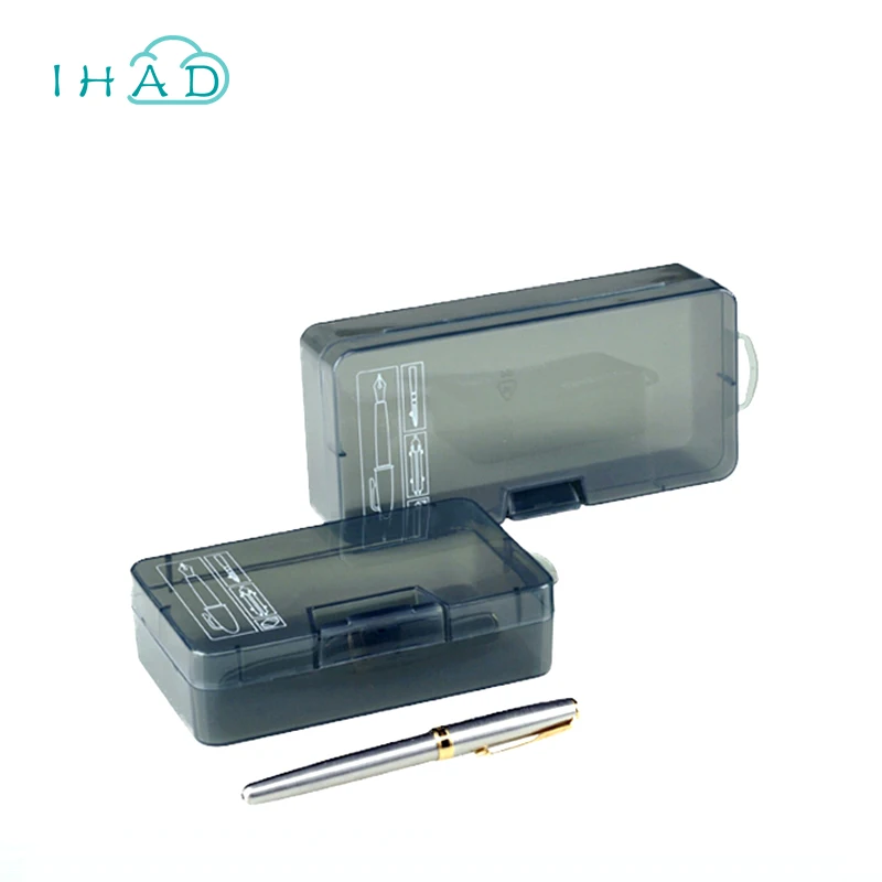 Multifunctional plastic stationery box translucent pencil organizer