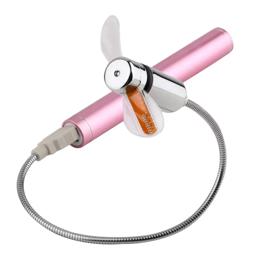 font b USB b font Mini Flexible Time LED Clock Fan with LED Light Cool