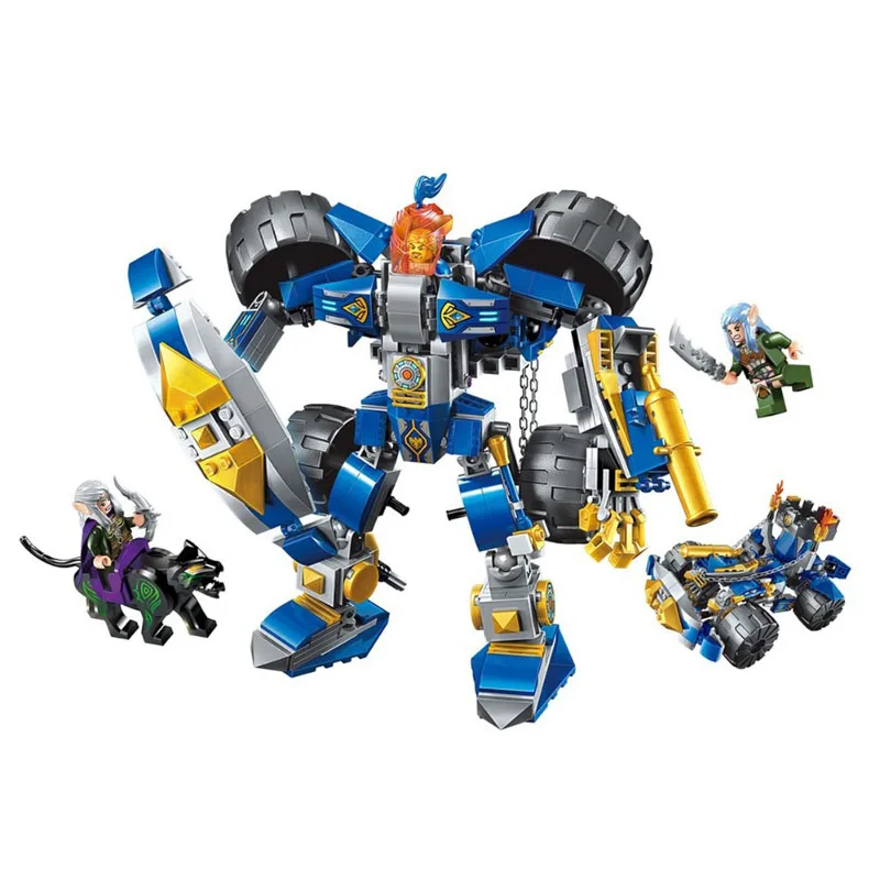 

Enlighten Building Block War of Glory Castle Knights Machine Knight 3 Figures 372pcs Educational Bricks Toy Boy Gift