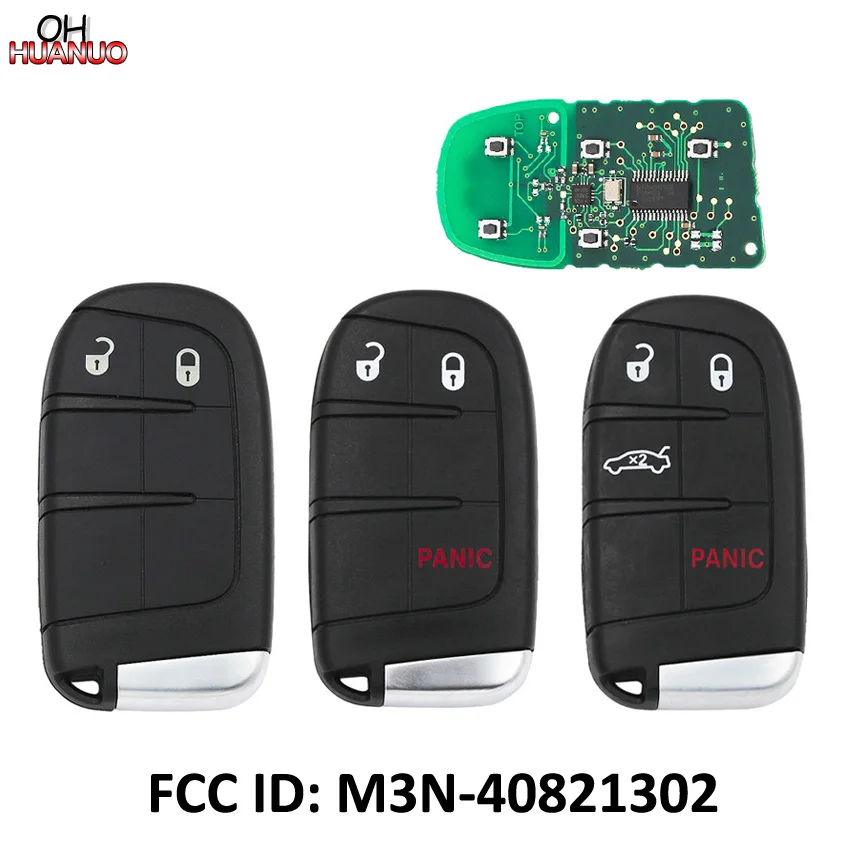 

Brand New 2,3,4 Buttons Smart Remote Key Fob 433mhz for Dodge for Jeep with ID46 Chip GEN4 TOMBSTONE FCC: M3N40821302