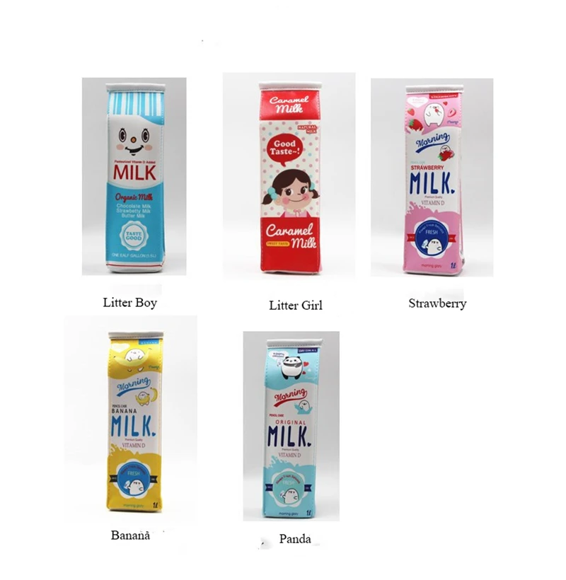 Стильная футболка с изображением персонажей видеоигр школьные Карандаш Чехол из искусственной кожи штраф Карандаш Чехол для детей креативные большие молоко "Панда" молния ручка сумка-чехол