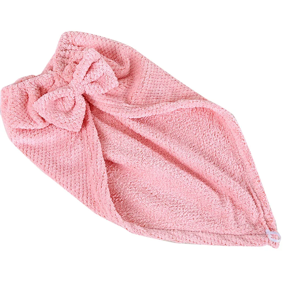 Г-жа волшебное полотенце-шапочка для волос утолщение quick-сушильный душ кепки коралловый флис полотенце для волос L0412