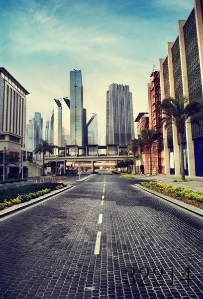 city in background