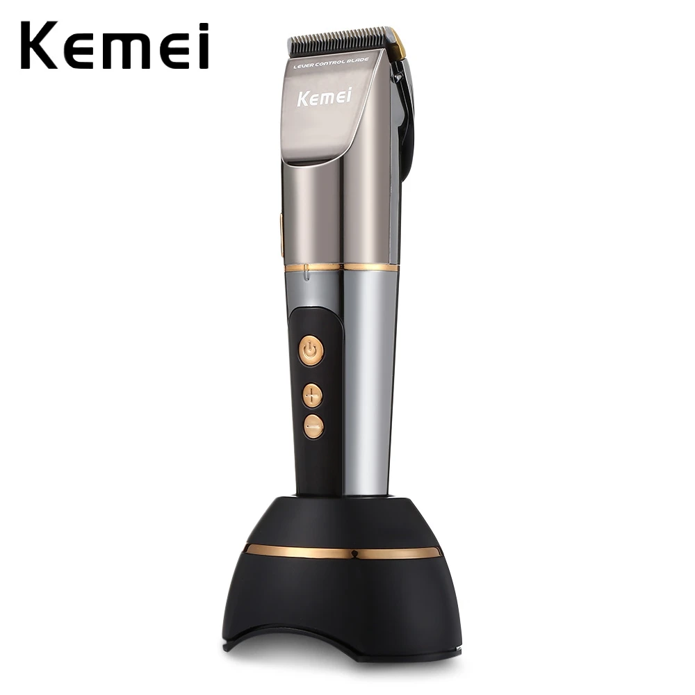 

Kemei - 9160 Professional Rechargeable Electric Hair Clipper Trimmer Lithium battery Carbon Steel Head Washable Four Combs
