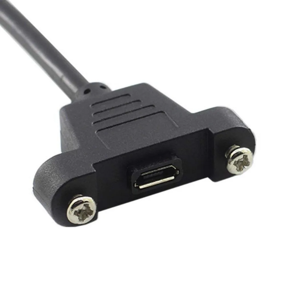 لوحة فلوش جبل كابل usb ، مايكرو usb الذكور إلى مايكرو usb أنثى تمديد لوحة جبل نوع الكابل مع مسامير