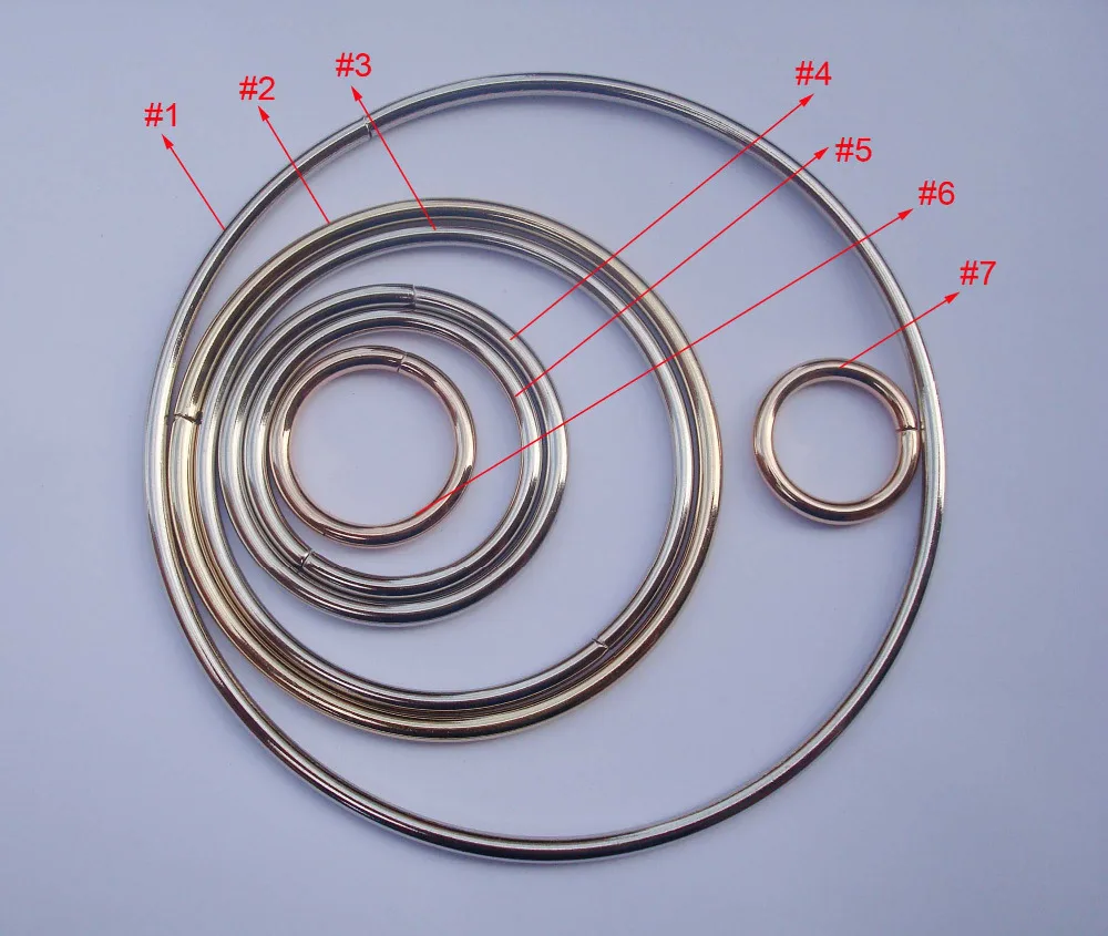 different size DIY bag handle ring,5mm thickness metal ring garment