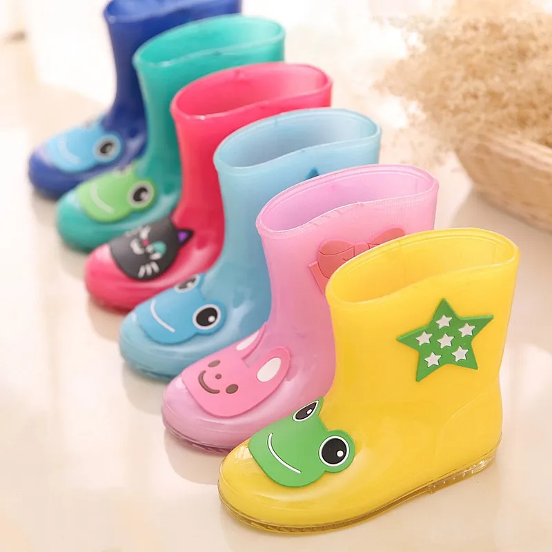 

Baby Kids Fashion Rain Boots New Cute Cartoon Children Winter Warm Snow Rainning Boots For Girls Boys Shoes Rainboots CSH013