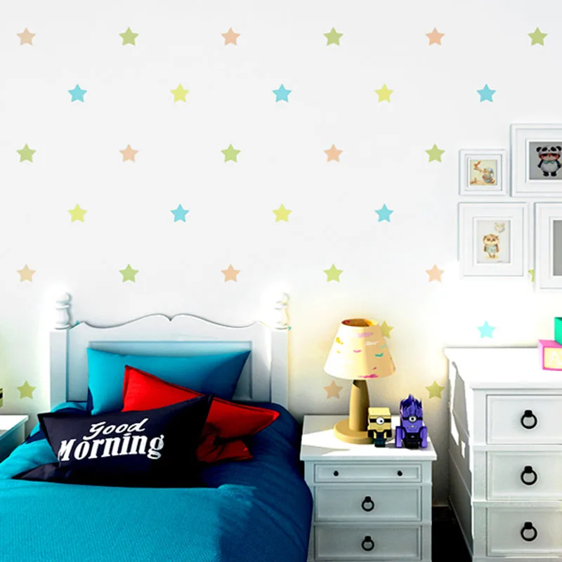Children's Bedroom Wallpaper 3D Cartoon Color Star Boys And Girls Background Wall Paper Roll Home Decor Non-Woven Wall Coverings Children's Bedroom Wallpaper 3D Cartoon Color Star Boys And Girls Background Wall Paper Roll Home Decor Non-Woven Wall Coverings