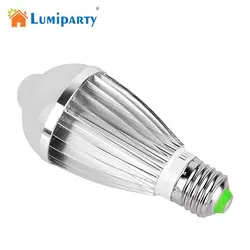 LumiParty новое движение Сенсор светодиодный лампы Spotlight лампы E27 7 W 5730SMD холодный белый AC 85-265 V для Спальня прихожей шкаф