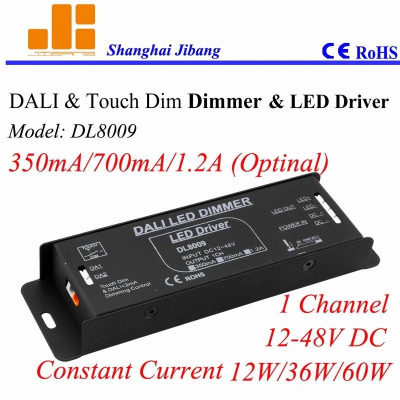 

Free Shipping 350mA DALI Driver, 700mA 1.2A (Opt) 1Channel / 12V-48V pn:DL8009