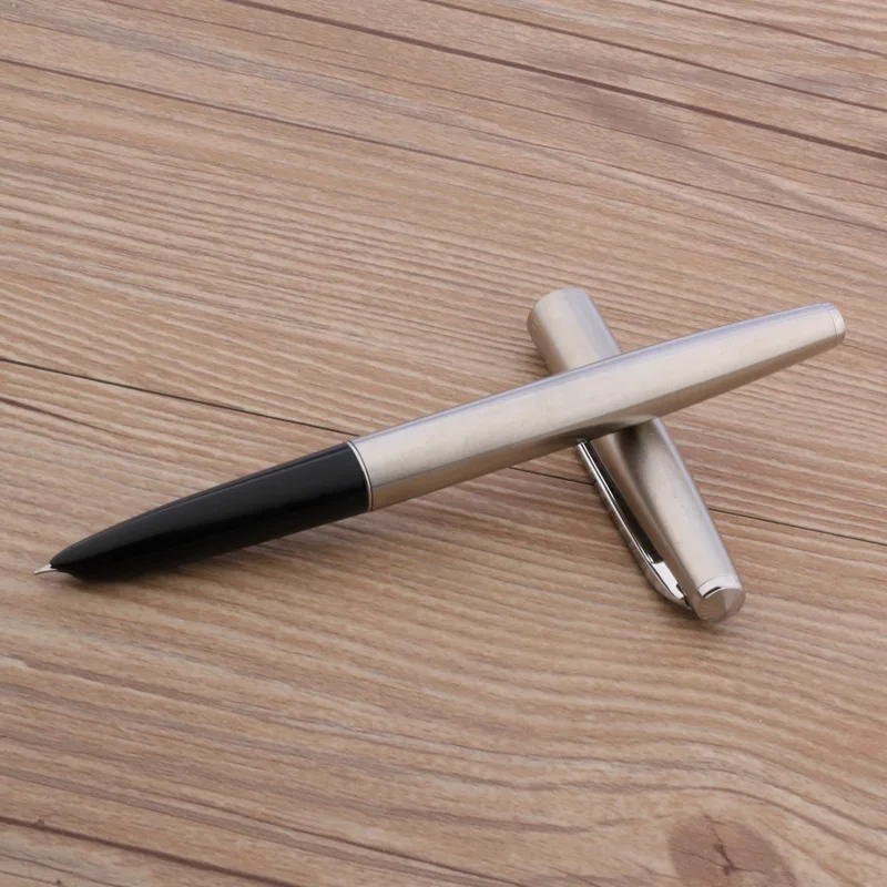 

JINHAO metal office stainless steel 911 Silver Trim F Fountain Pen