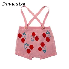 Для мальчика, детский комбинезон, детский комбинезон, модное вязаное платье на лямках с принтом в виде вишен Радуга комбинезоны с принтом для девочек комбинезоны детская одежда