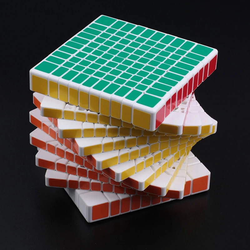 ShengShou 10x10x10 головоломка куб профессиональный ПВХ и матовые наклейки Cubo Magico
