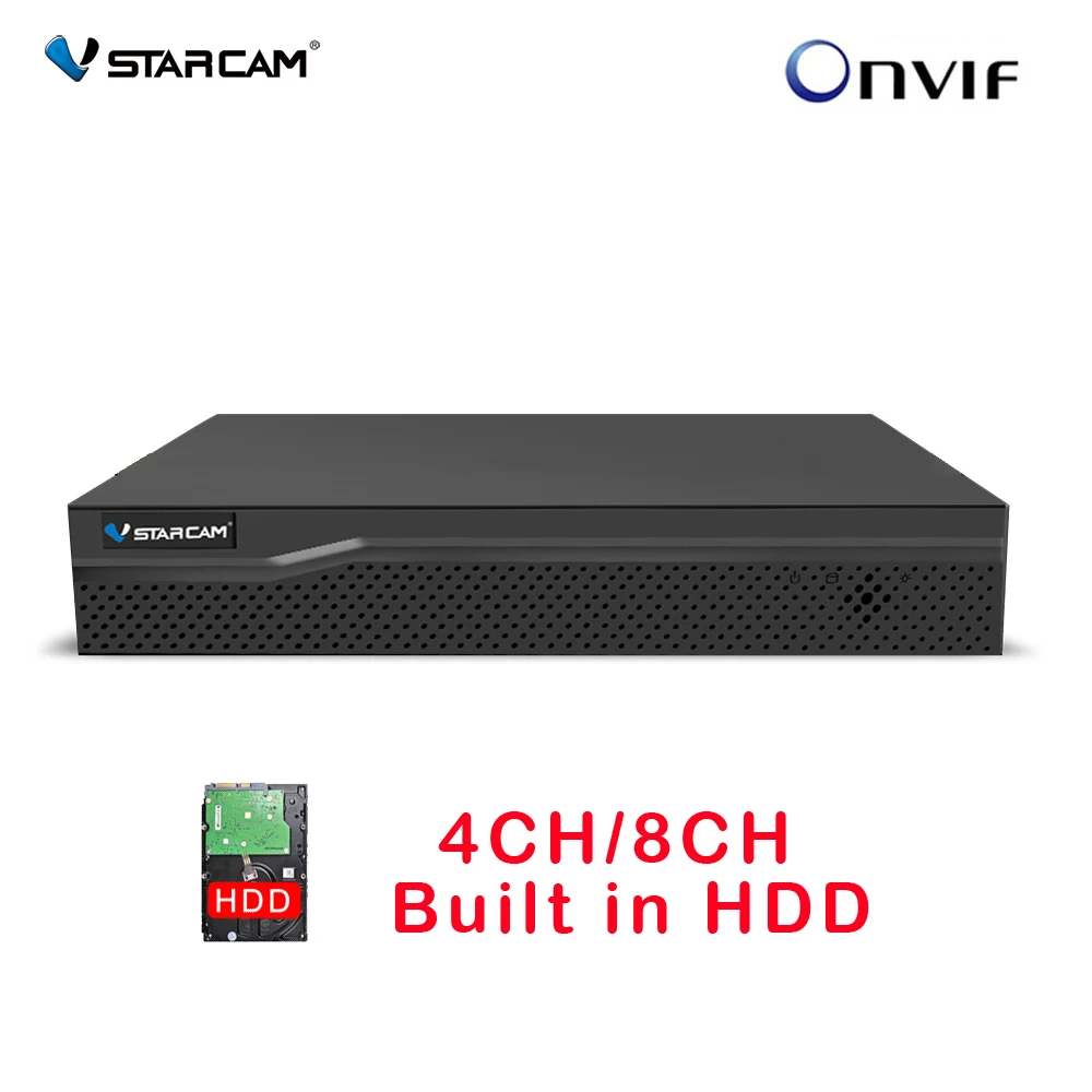 Сетевой видеорегистратор VStarcam 1080P с жестким диском 4 канала 8 каналов разрешение