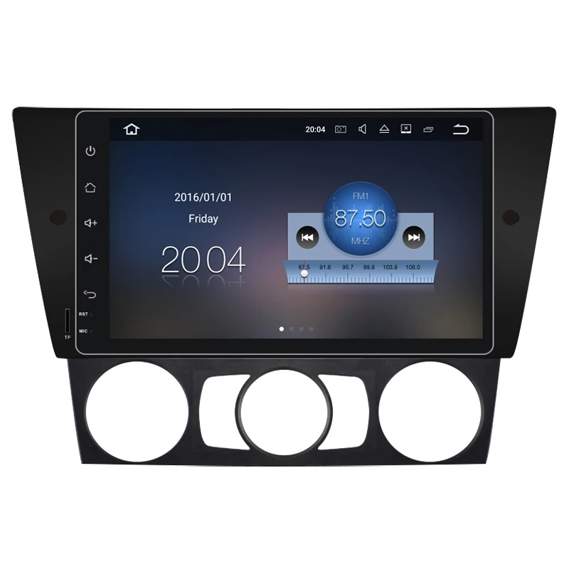 Cheap Bway 9" Car radio for BMW E90 (3 series manual transmission 2012)Quadcore Android 7.0 car dvd player with 1G RAM,16G iNand 1