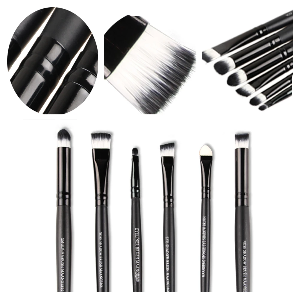 MAANGE 6 PCS Professional Makeup Cosmetics Brushes Eye Shadows Eyeliner