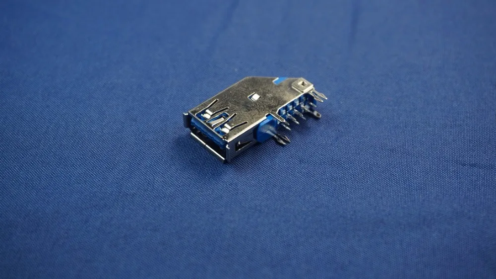 10 шт. вертикальный разъем USB 3 0 типа A розетка сквозное отверстие синий изолятор 1