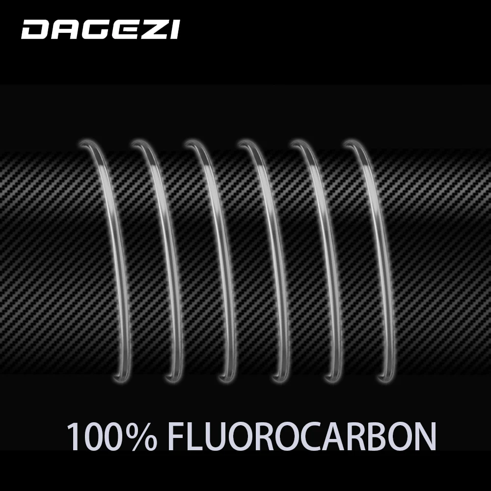 DAGEZI الكربون الألياف زعيم خيط صنارة الصيد 2-15LB 100% فلوريد خيط صنارة الصيد s اليابانية خط سريع غرق ل الكارب الصيد