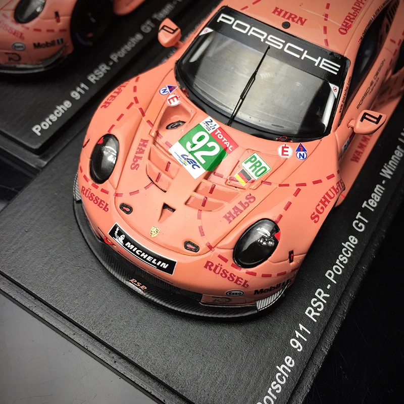 Ограниченное предложение 1/43 супер автомобиль 911 RSR Розовая Свинья Ле Ман модель дома дисплей коллекция мебели