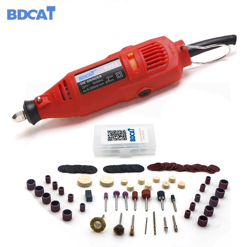 

BDCAT 180W Electric Dremel Mini Drill polishing machine Variable Speed Rotary Tool with 106pcs Power Tools accessories