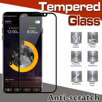 

1000pcs Printing Full Hard Edge Tempered Glass For iPhone 11 Pro Max XS XR X 8 7 6 6S Plus Screen Protector Protective Film