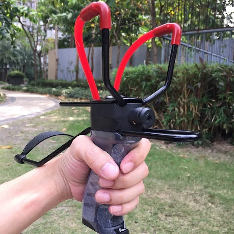 Strong Rubber Elastics Slingshot Hunting Red Laser Sight With a Solid