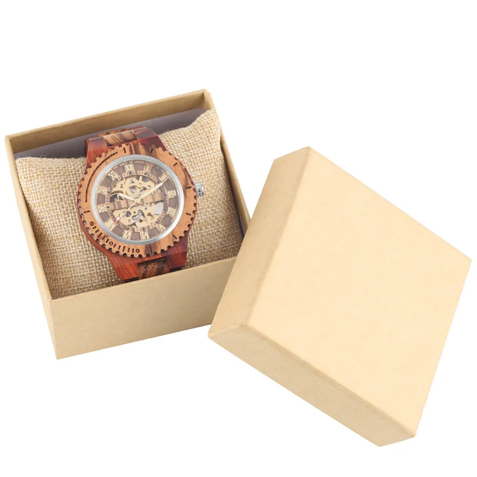 LeeEv Orologio Uomo In Legno Di Sandalo E Acciaio – Cronografo Al Quarzo Con Data, Giorno E 24h – Regalo In Confezione Con Strumento