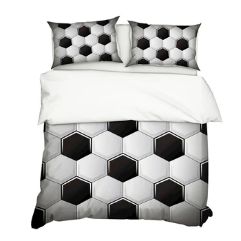 

DropShipping 3D Football Bedding Set Print Duvet cover set Bedclothes with pillowcase bed set Boy Gife